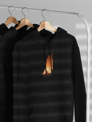 هدوي خريطة فلسطين مع المسجد مشهد مع الغروب